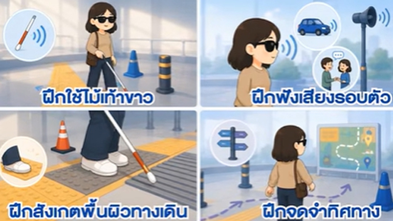 สปสช. สิทธิฝึก O&M ฝึกเดินอย่างปลอดภัย EP.3